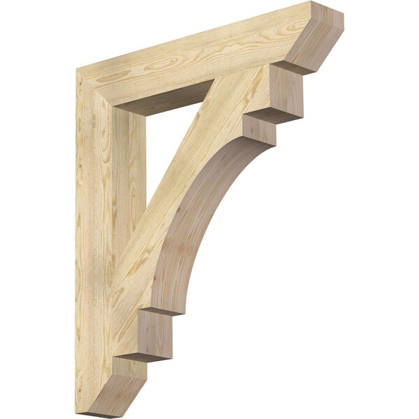 Ekena Millwork Merced Slat Rough Sawn Bracket, Douglas Fir, 6"W x 36"D x 42"H BKT06X36X42MRC06RDF - main